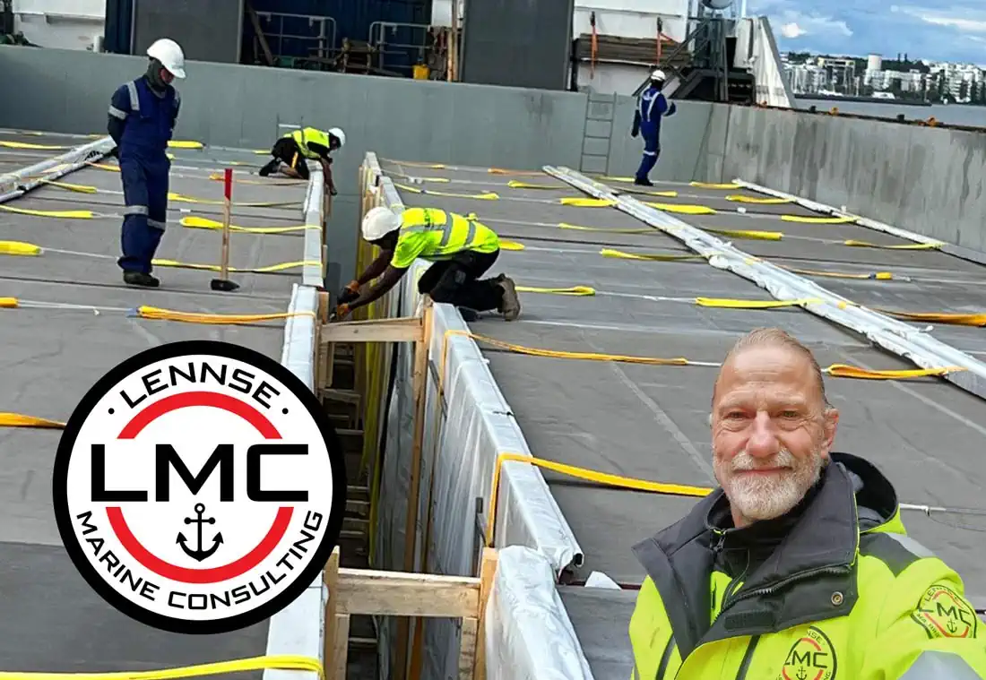 LMC Securing cargo on freight ship Scandinacia